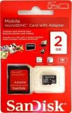 Cartão de Memória Micro SD 2GB com Adaptador - Sandisk